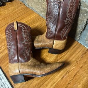 Brown Leather Cowboy Boots